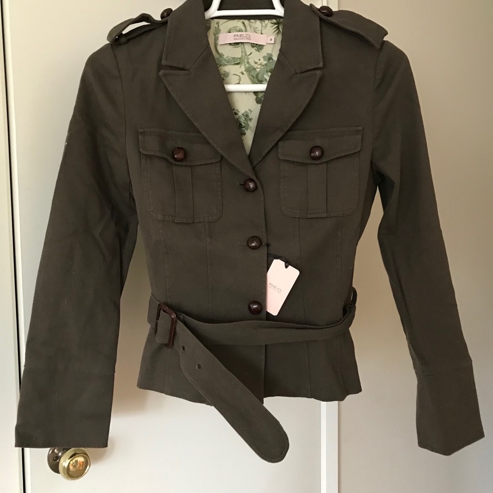 NWT Red Valentino Cropped Trench Jacket Sz 46